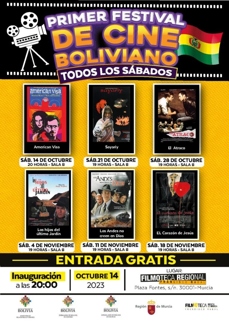 La ciudad de Murcia en España acoge al Primer Festival de Cine Boliviano