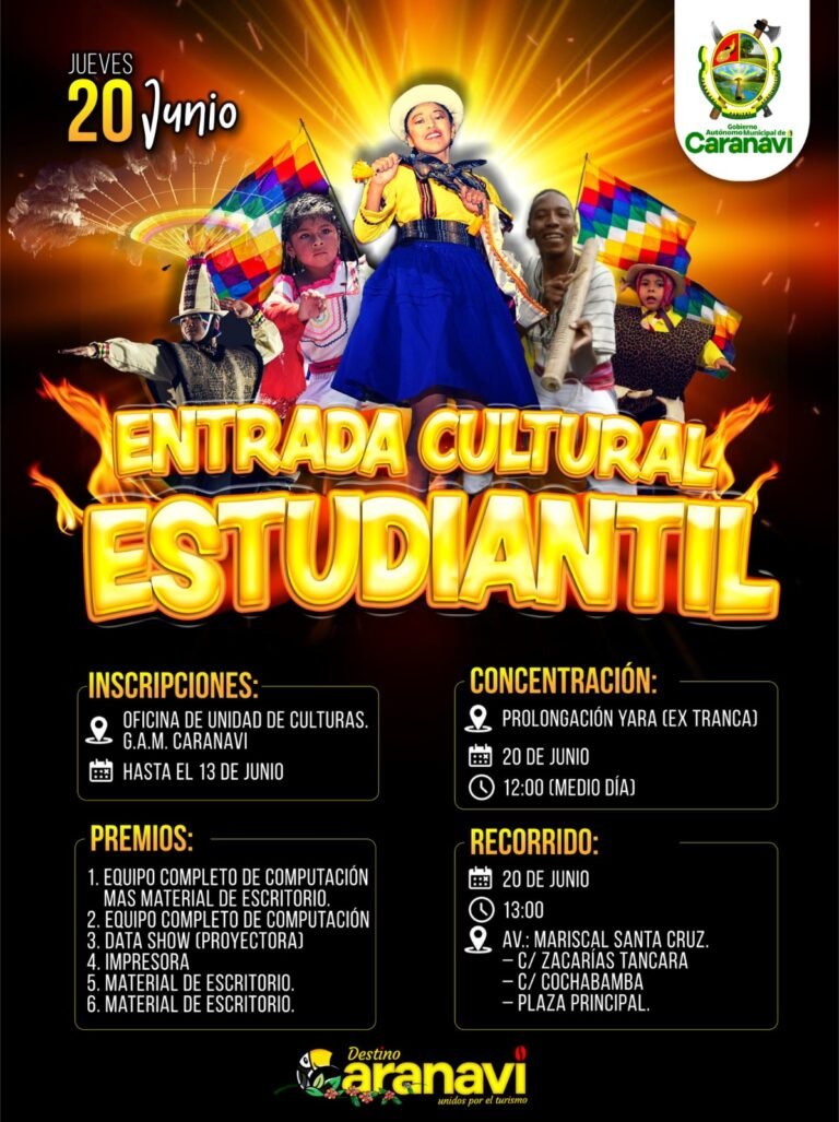 CARANAVI ANUNCIA LA PRIMERA ENTRADA CULTURAL ESTUDIANTIL EN VÍSPERAS DEL AÑO NUEVO ANDINO AMAZÓNICO Y DEL CHACO 5532